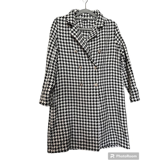 Shein Houndstooth‎ coat size M - Picture 1 of 3